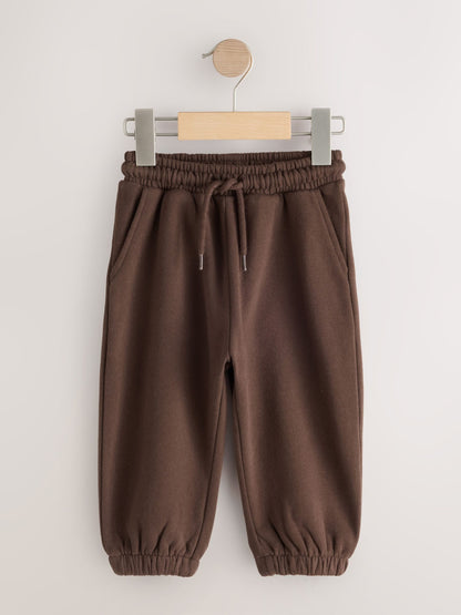 Dsiney Kidz - Chocolate Brown Regular Fit Soft Touch Jersey Joggers (3mths-7yrs) image 1