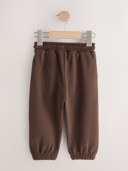 Dsiney Kidz - Chocolate Brown Regular Fit Soft Touch Jersey Joggers (3mths-7yrs) image 2
