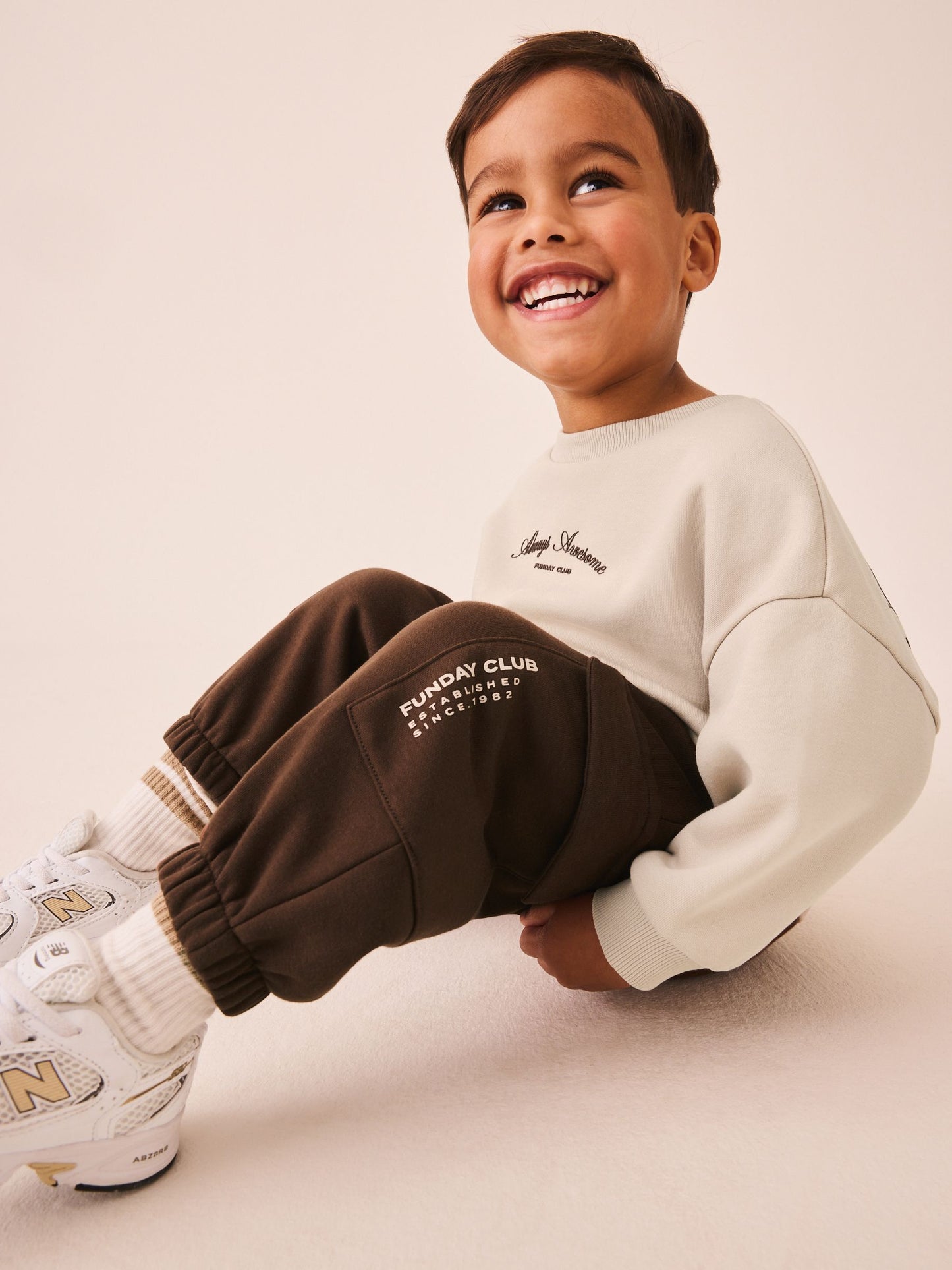 Dsiney Kidz - Ecru Crew Neck Sweat Top and Utility Joggers Set (3mths-7yrs) image 2