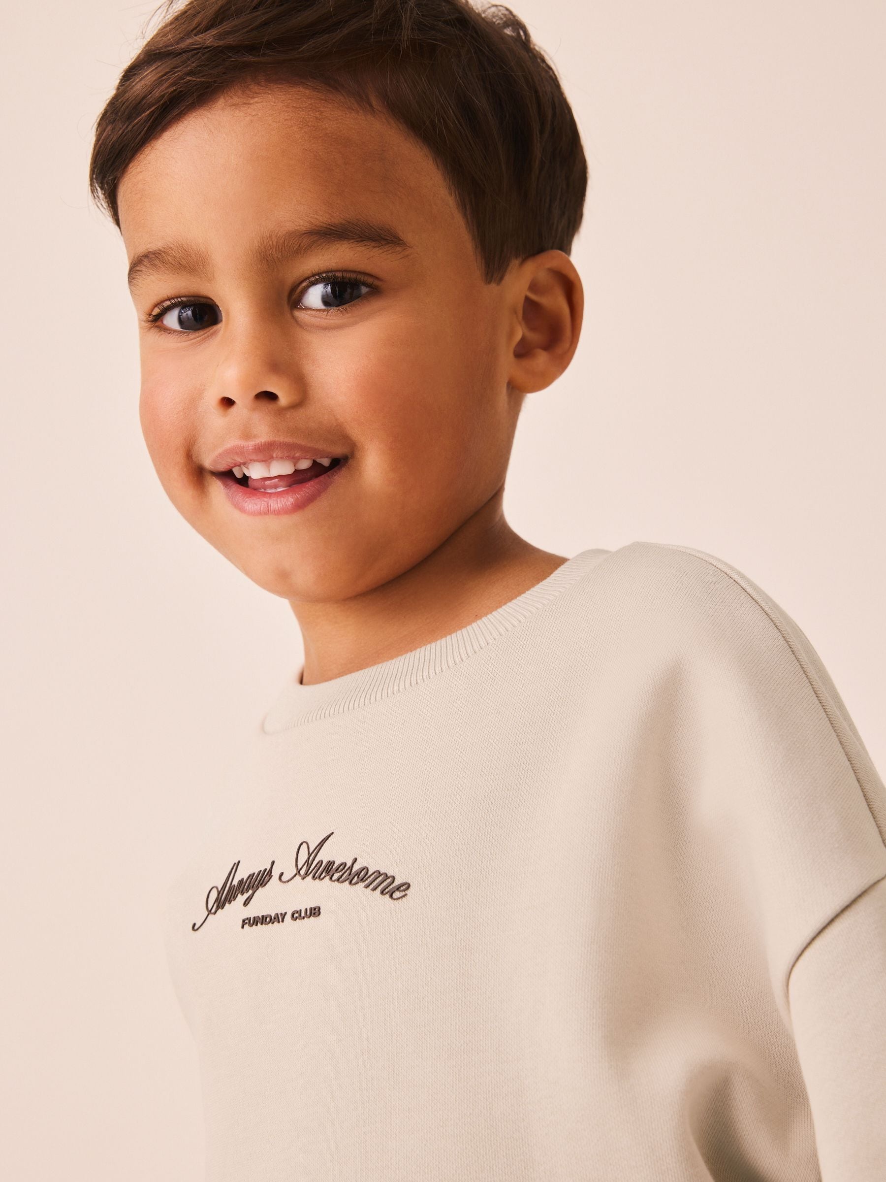 Dsiney Kidz - Ecru Crew Neck Sweat Top and Utility Joggers Set (3mths-7yrs) image 5