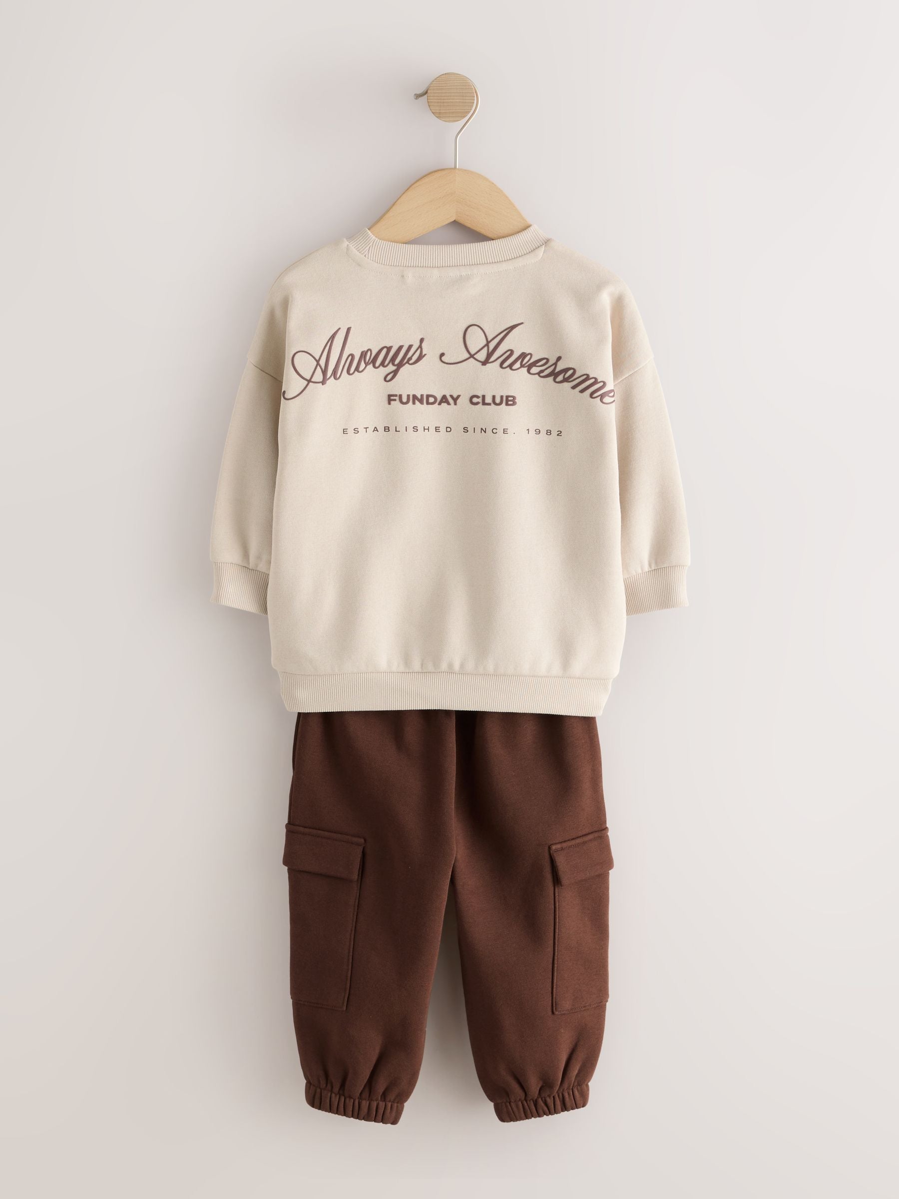 Dsiney Kidz - Ecru Crew Neck Sweat Top and Utility Joggers Set (3mths-7yrs) image 8