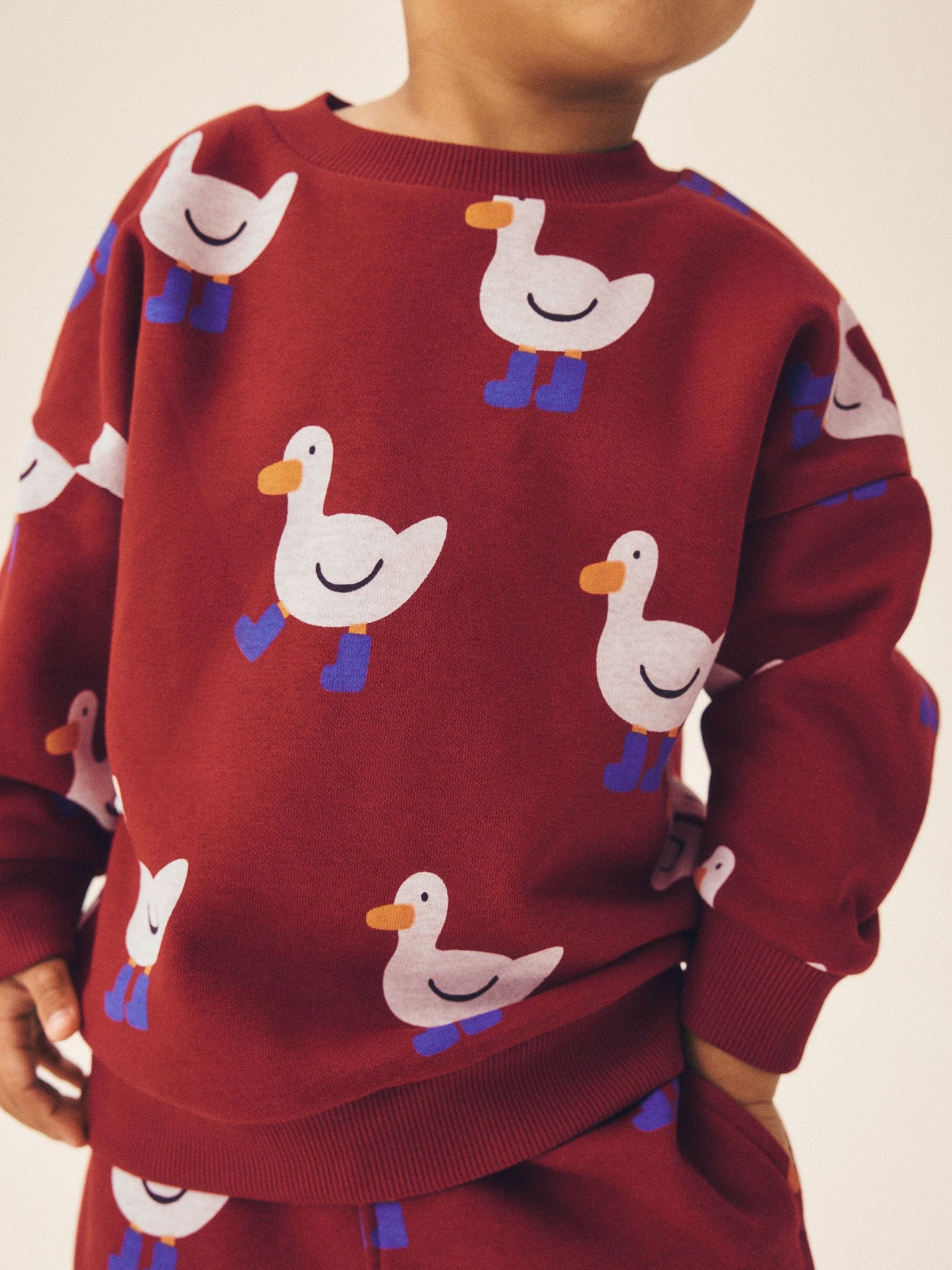 Dsiney Kidz - Burgundy Red All Over Print Crew Neck Sweat Top and Joggers Set (3mths-7yrs) image 4