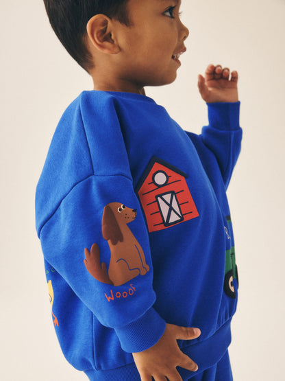 Dsiney Kidz - Dark Blue Crew Neck Joggers Set (3mths-7yrs) image 4