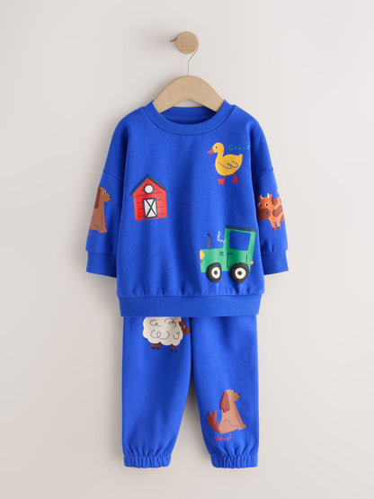 Dsiney Kidz - Dark Blue Crew Neck Joggers Set (3mths-7yrs) image 5