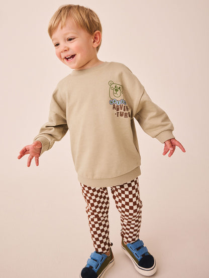 Dsiney Kidz - Neutral Sweatshirt and Leggings Set 2 Piece (3mths-7yrs) image 3