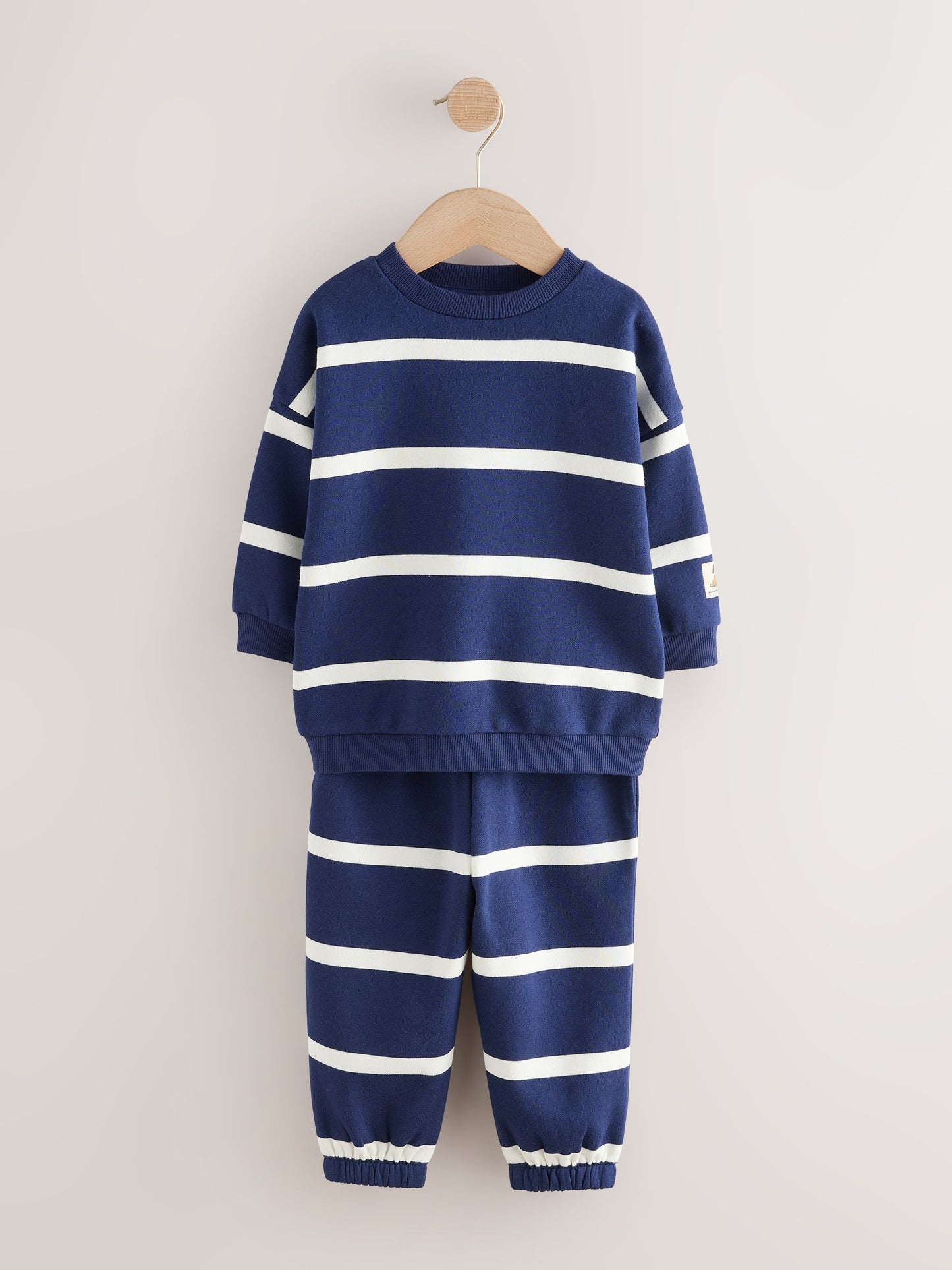 Dsiney Kidz - Navy All Over Print Crew Neck Sweat Top and Joggers Set (3mths-7yrs) image 1