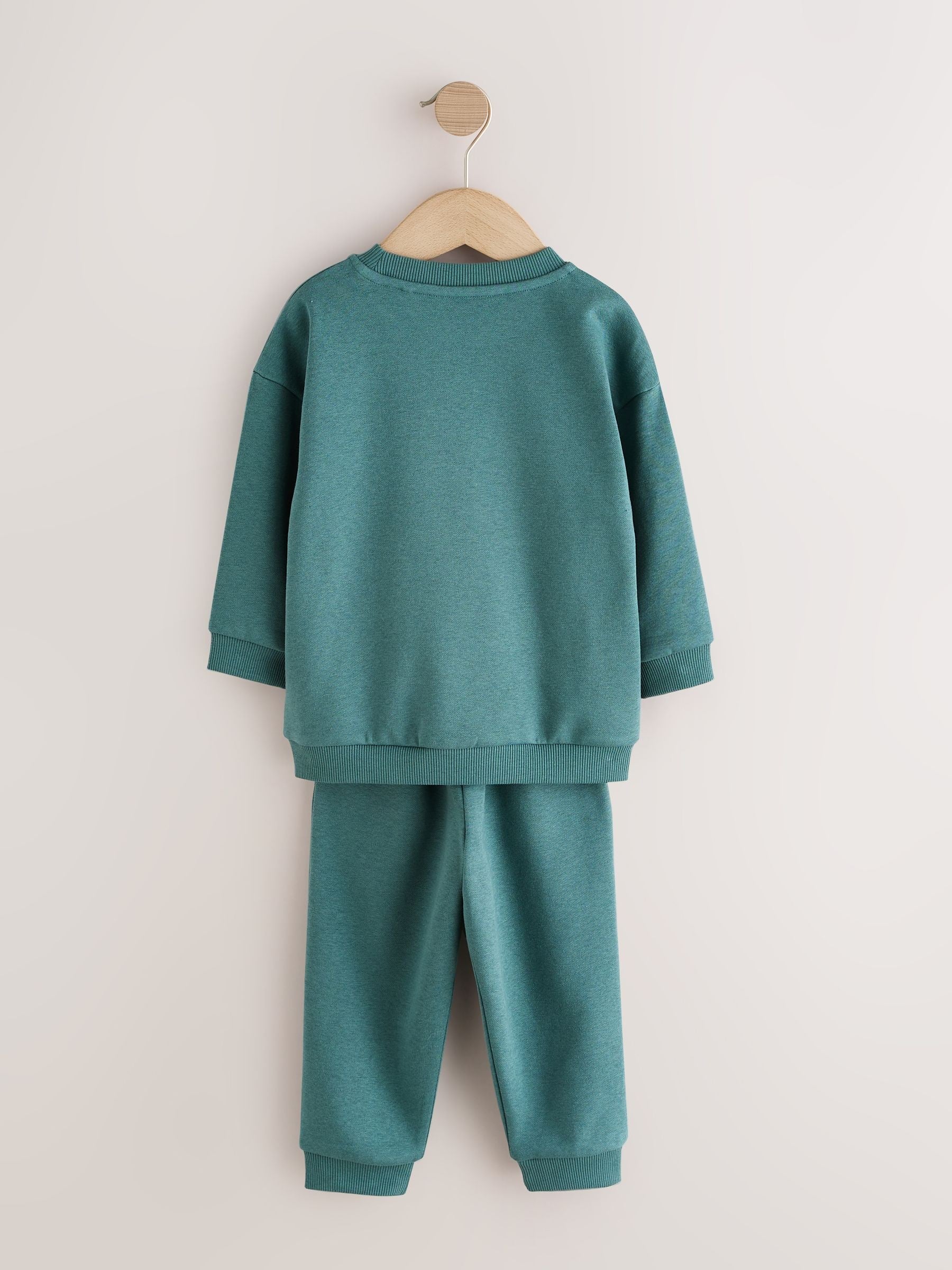 Green/Blue Sweat Top & Joggers Set 6 Piece (3mths-7yrs) image 8