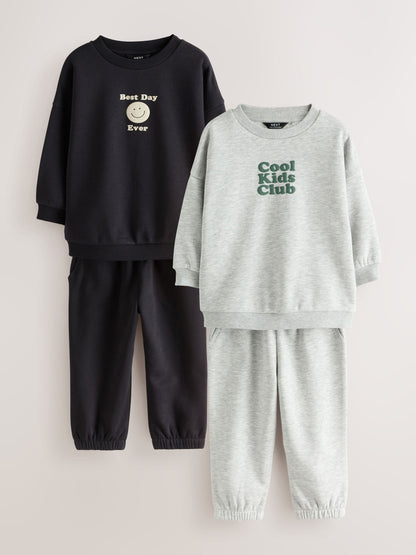 Dsiney Kidz - Grey Back Print Crew Neck Joggers Set 4 Piece (3mths-7yrs) image 4