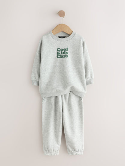Dsiney Kidz - Grey Back Print Crew Neck Joggers Set 4 Piece (3mths-7yrs) image 6