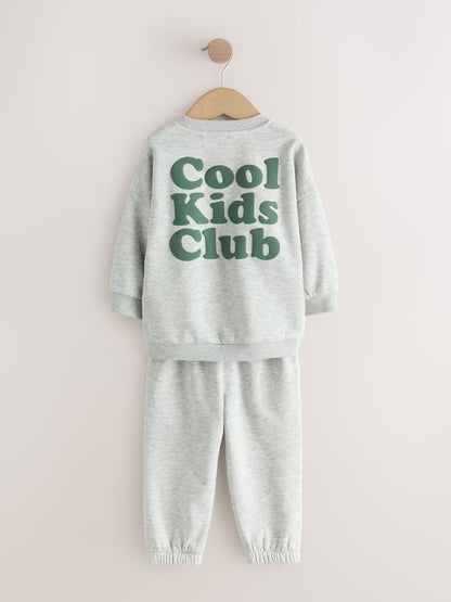 Dsiney Kidz - Grey Back Print Crew Neck Joggers Set 4 Piece (3mths-7yrs) image 7