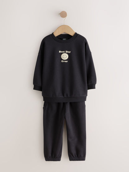 Dsiney Kidz - Grey Back Print Crew Neck Joggers Set 4 Piece (3mths-7yrs) image 8