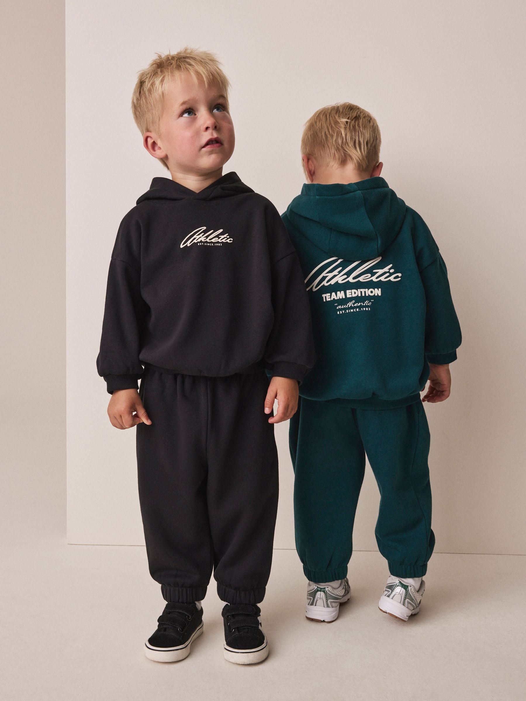 Green/Black Hoody Sweat Top and Jogger Set 4  Peice (3mths-7yrs) image 1