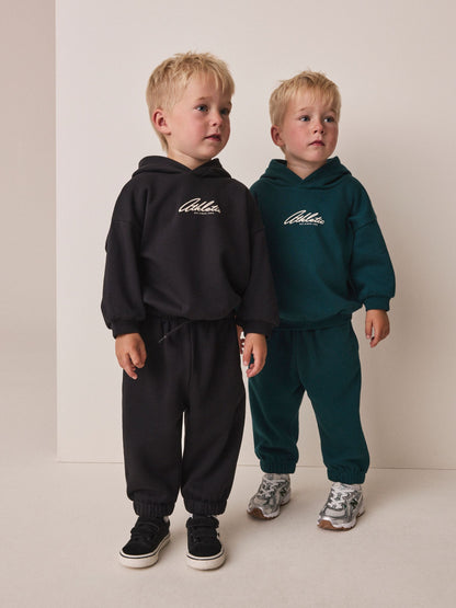 Green/Black Hoody Sweat Top and Jogger Set 4  Peice (3mths-7yrs) image 2