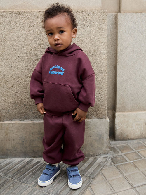 Burgundy Red Hoodie and Joggers Set (3mths-7yrs) image 1