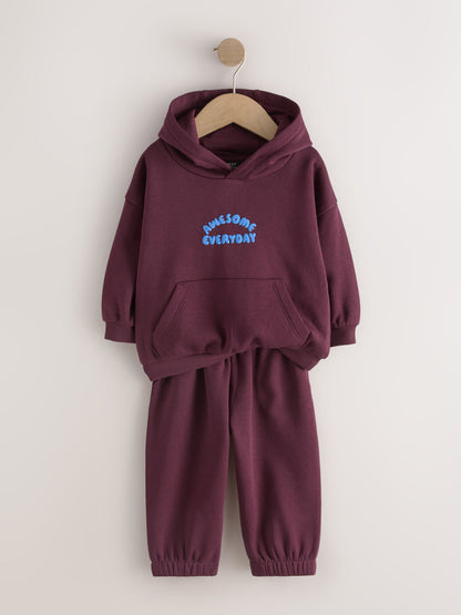 Dsiney Kidz - Burgundy Red Back Print Hoodie and Joggers Set (3mths-7yrs) image 3
