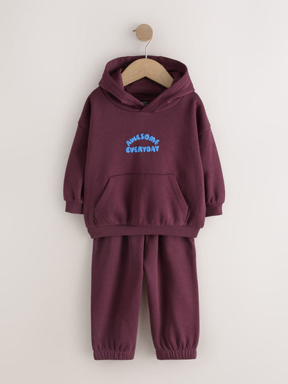 Dsiney Kidz - Burgundy Red Back Print Hoodie and Joggers Set (3mths-7yrs) image 1