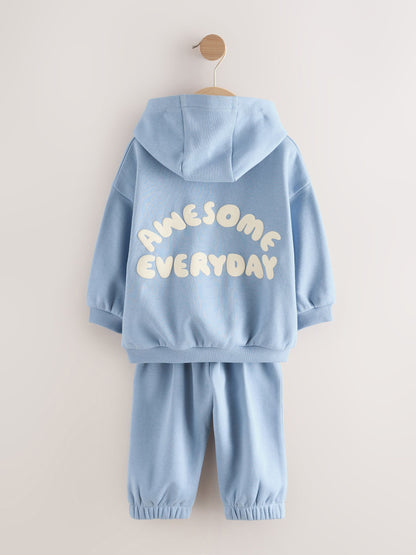 Dsiney Kidz - Blue Back Print Hoodie and Joggers Set (3mths-7yrs) image 7