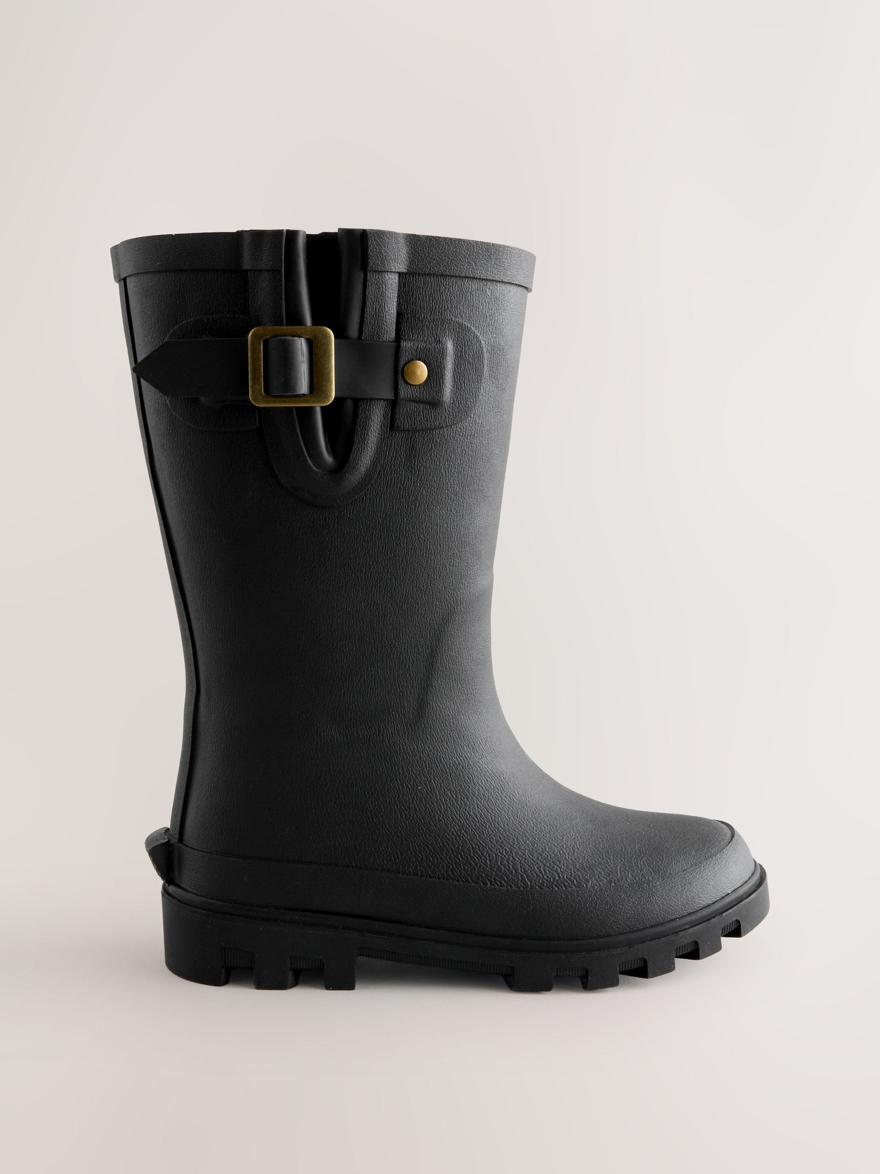 Black Standard Fit (F) Buckle Wellies image 2