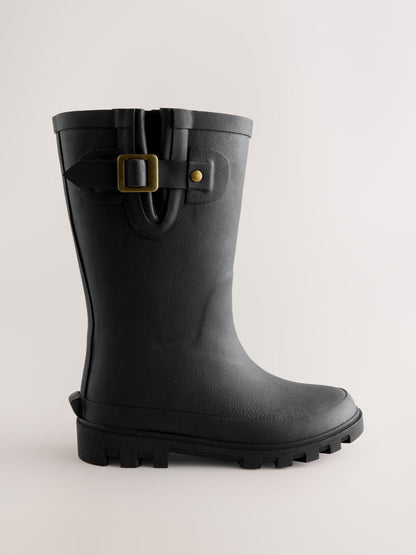Black Standard Fit (F) Buckle Wellies image 2