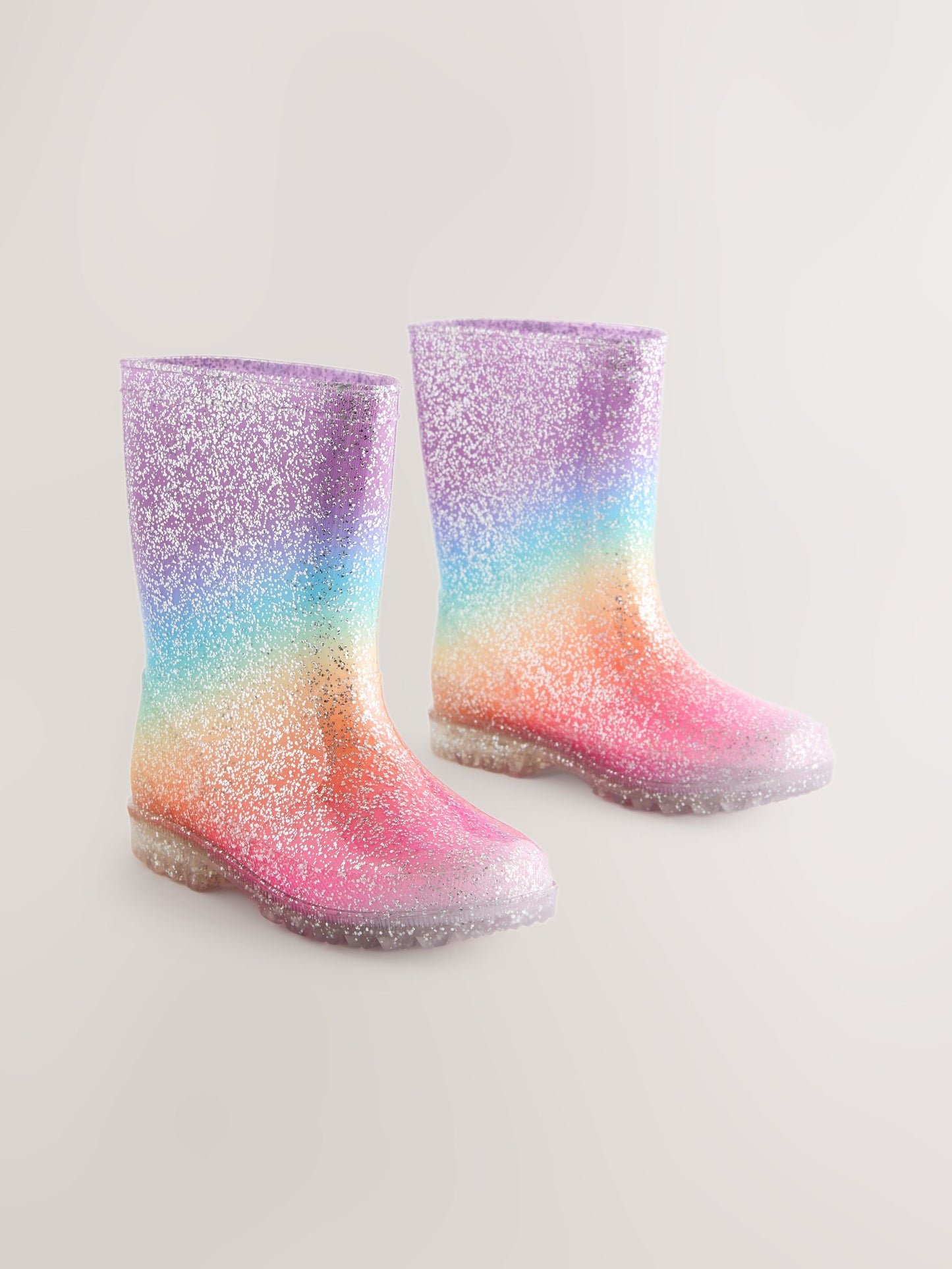 Rainbow Glitter Wellies image 1