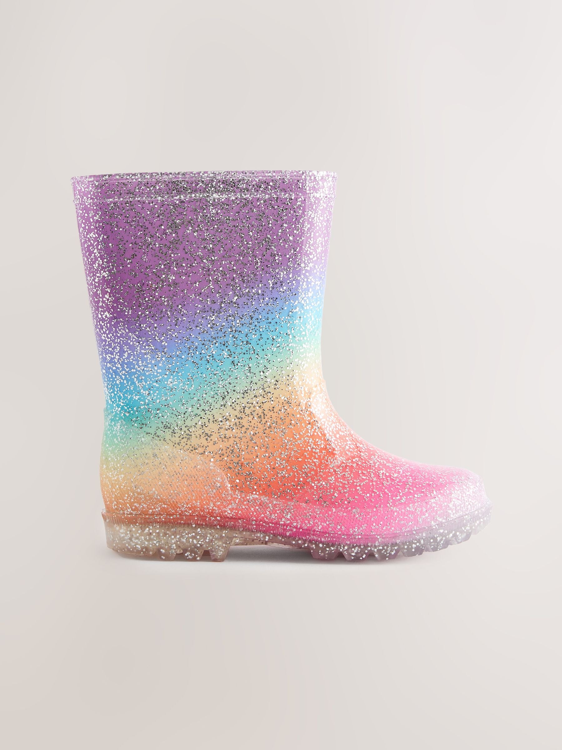 Rainbow Glitter Wellies image 2