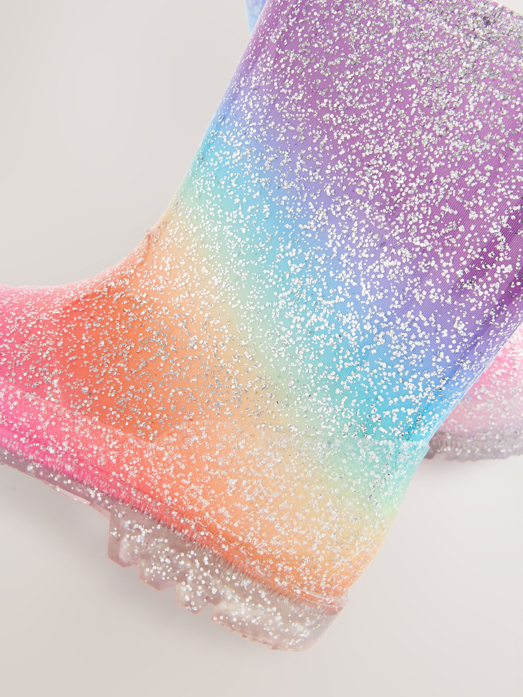 Rainbow Glitter Wellies image 3