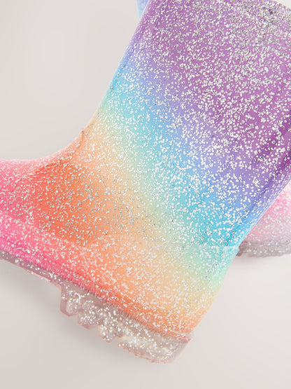 Rainbow Glitter Wellies image 3