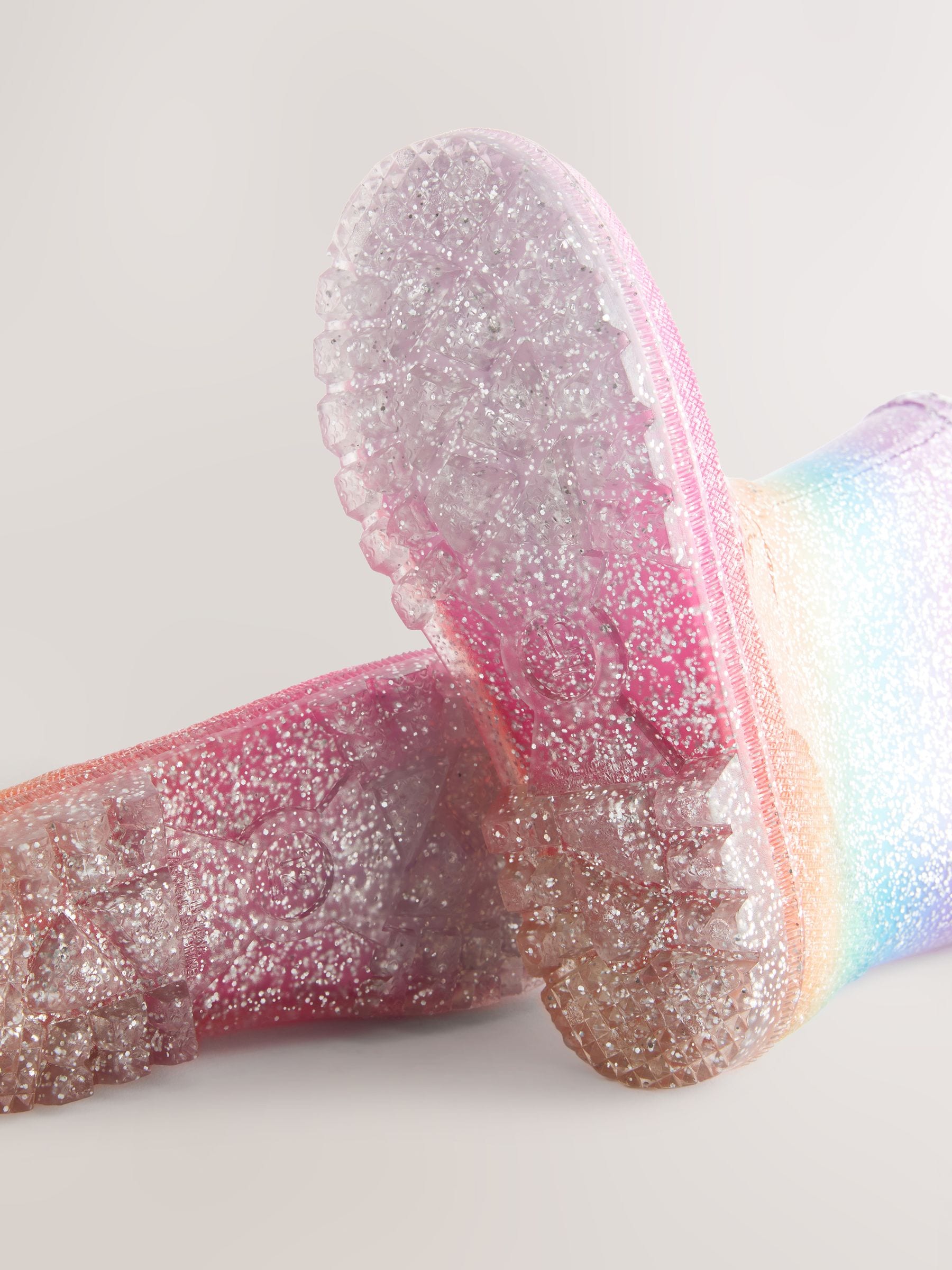 Rainbow Glitter Wellies image 5