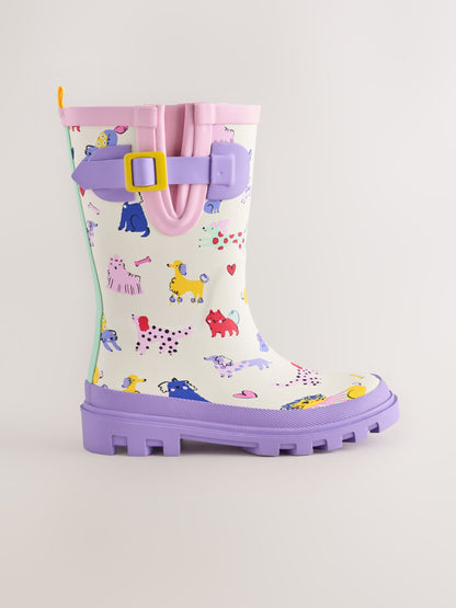 Dog Printed Standard Fit (F) Buckle Wellies image 2