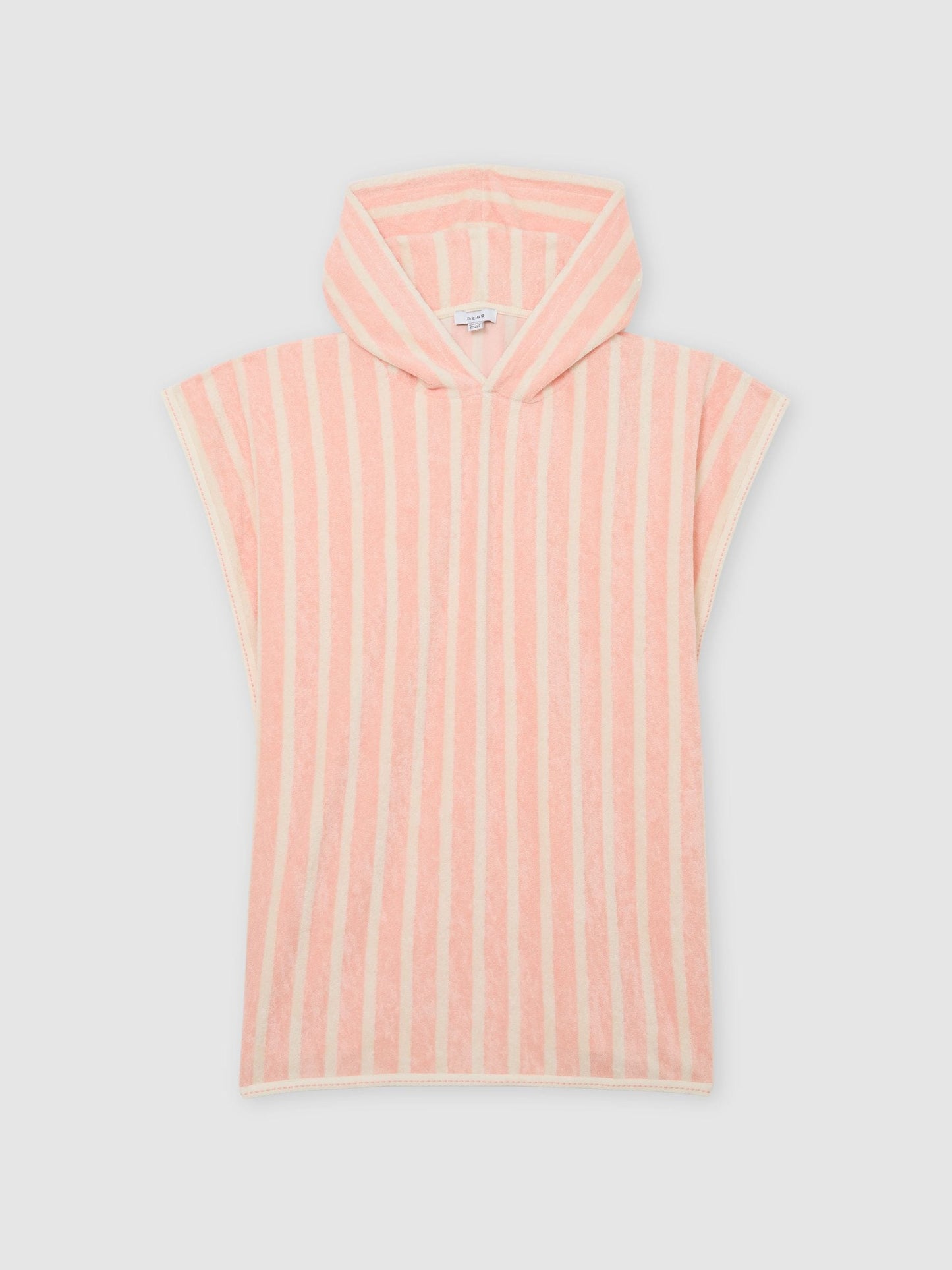 Reiss Peach Dune 13-14 yrs Striped Hooded Towel Cape image 1