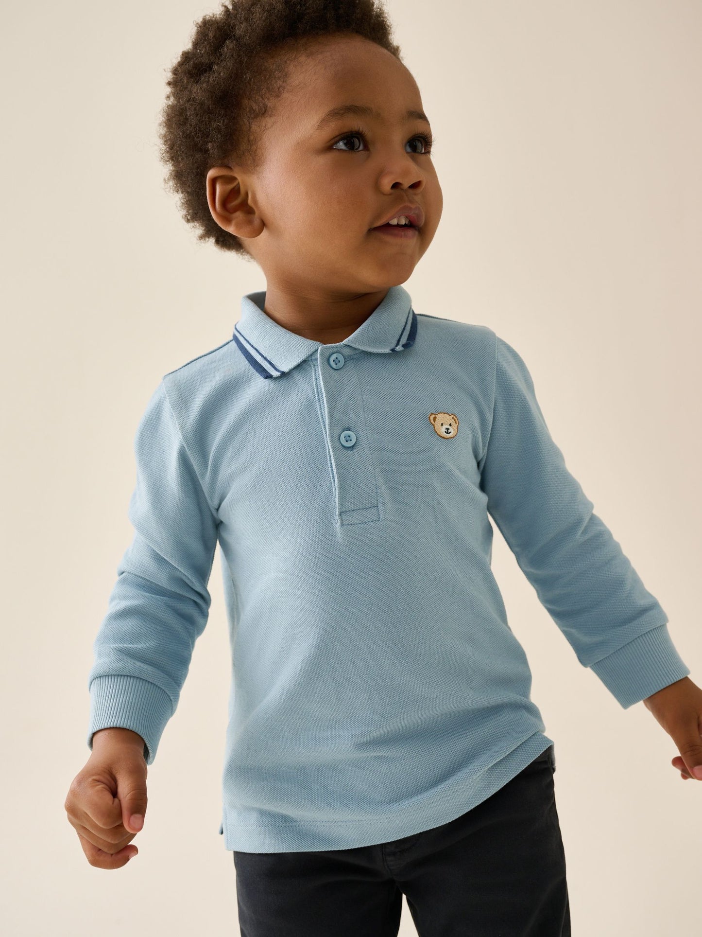 Dsiney Kidz - Light Blue Long Sleeve Polo Shirt (3mths-7yrs) image 1