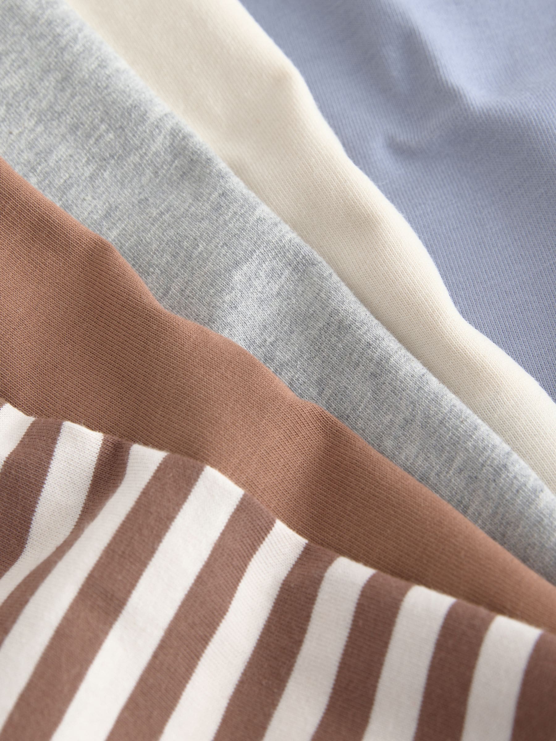 Dsiney Kidz - Brown/Cream Animal Embroidery Long Sleeve T-Shirts 5 Pack (3mths-7yrs) image 9