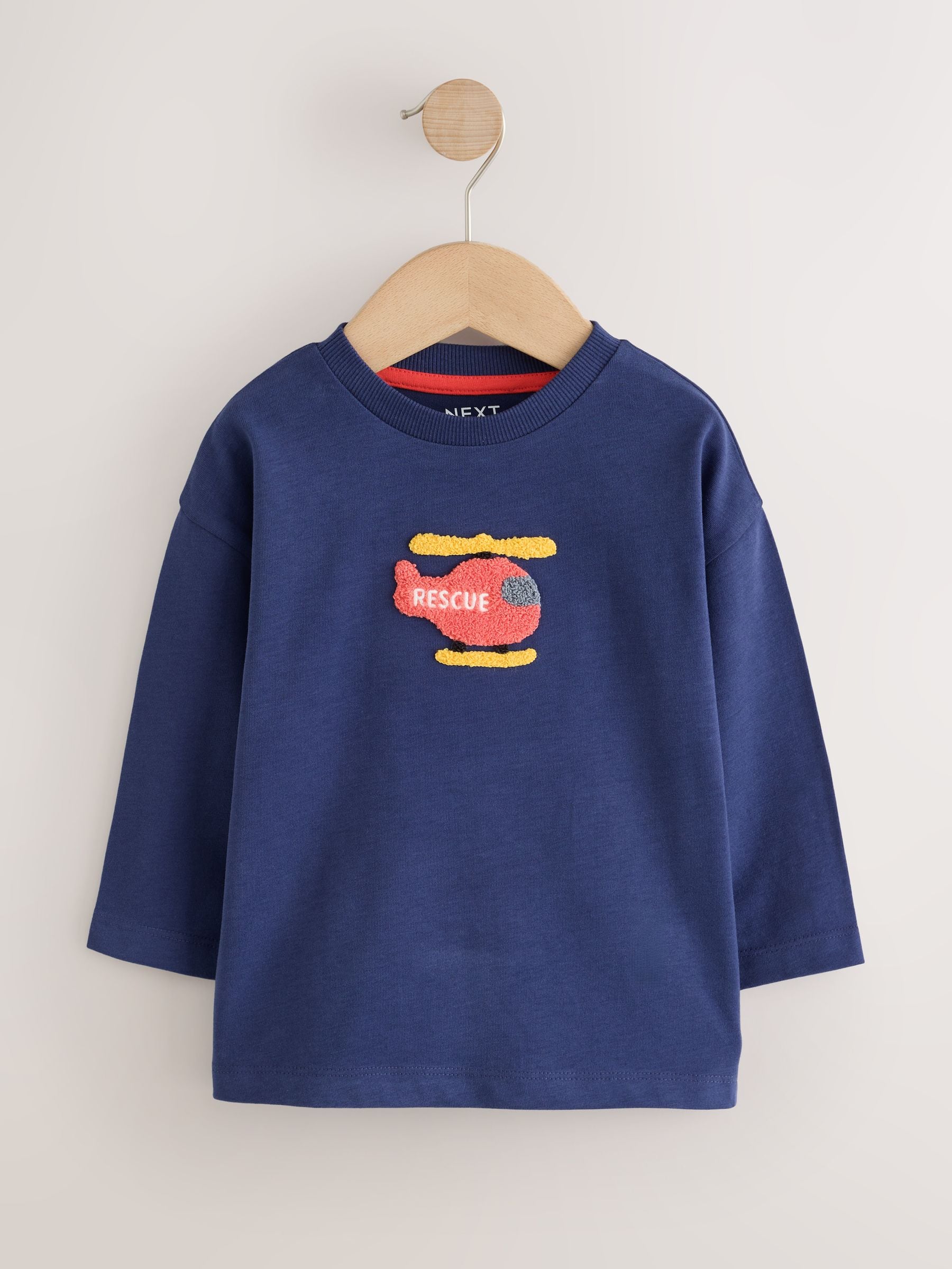 Dsiney Kidz - Multi Bright Transport Long Sleeve Applique T-Shirts 3 Pack (3mths-7yrs) image 3