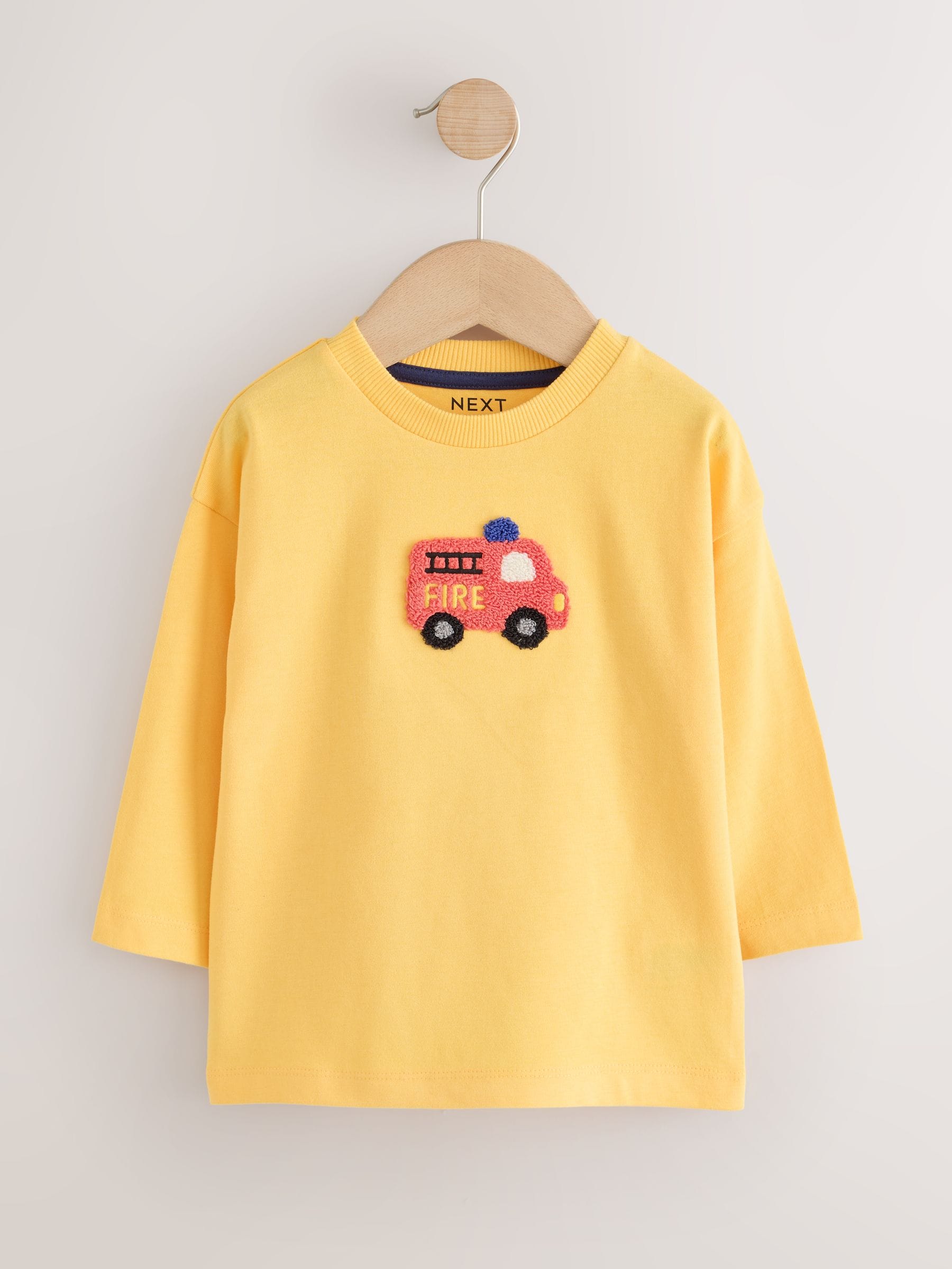 Dsiney Kidz - Multi Bright Transport Long Sleeve Applique T-Shirts 3 Pack (3mths-7yrs) image 4