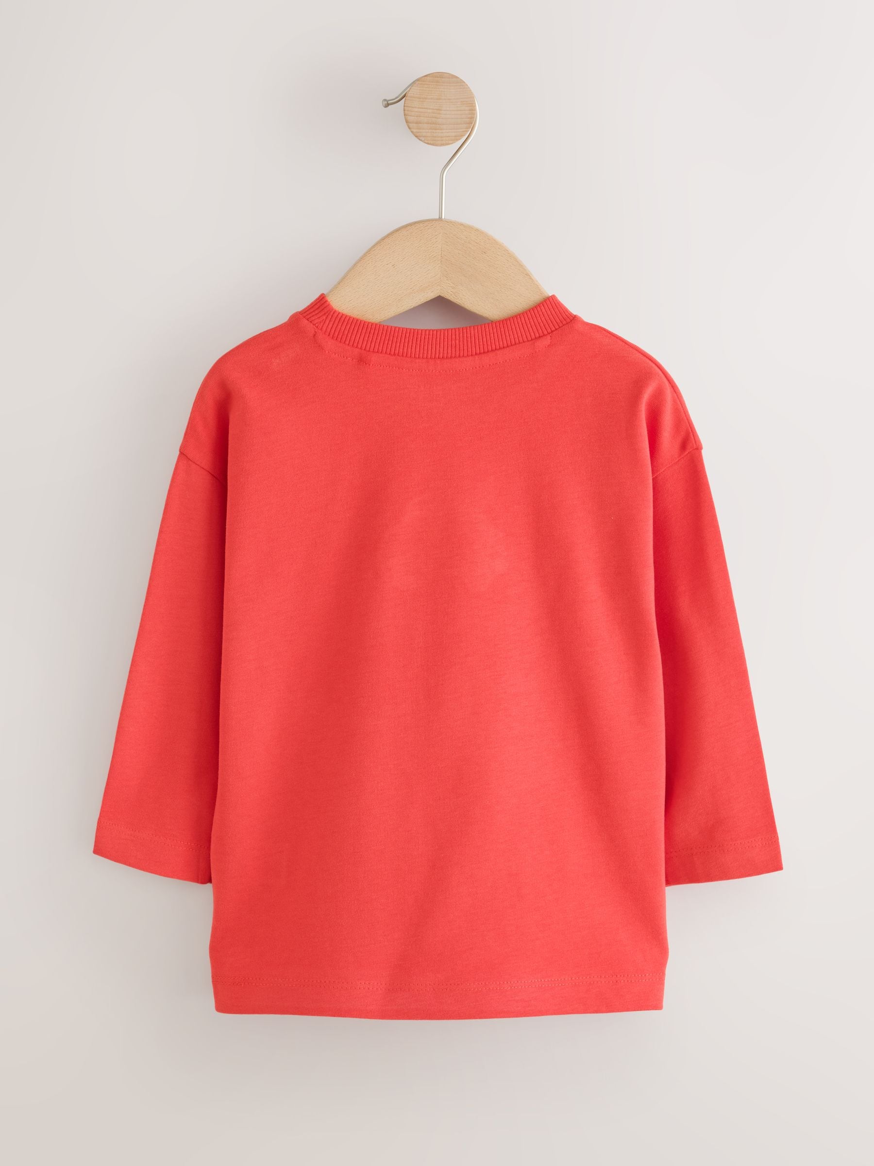 Dsiney Kidz - Multi Bright Transport Long Sleeve Applique T-Shirts 3 Pack (3mths-7yrs) image 5