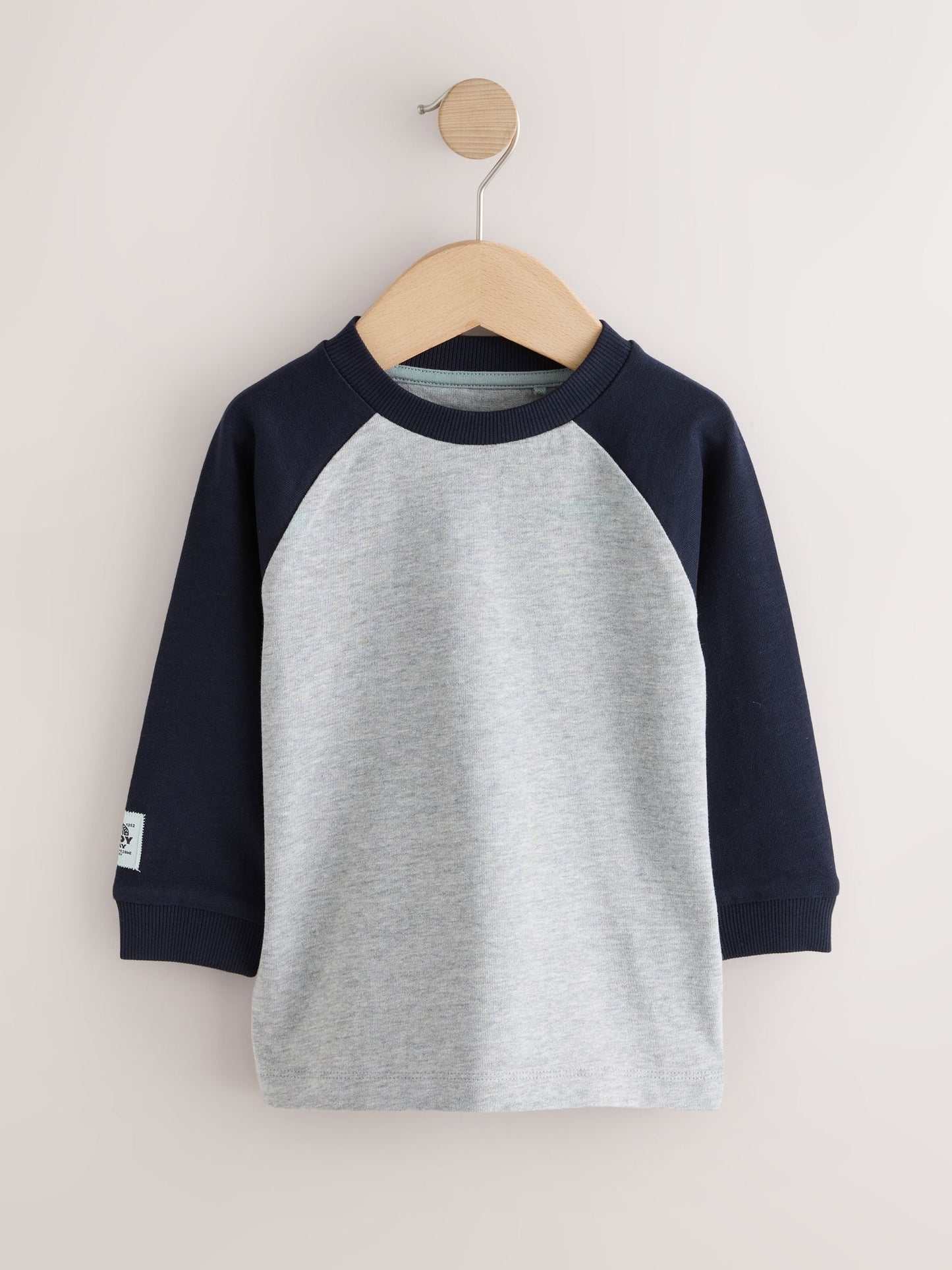 Dsiney Kidz - Multi Navy Long Sleeve Raglan T-Shirts 3 Pack (3mths-7yrs) image 2