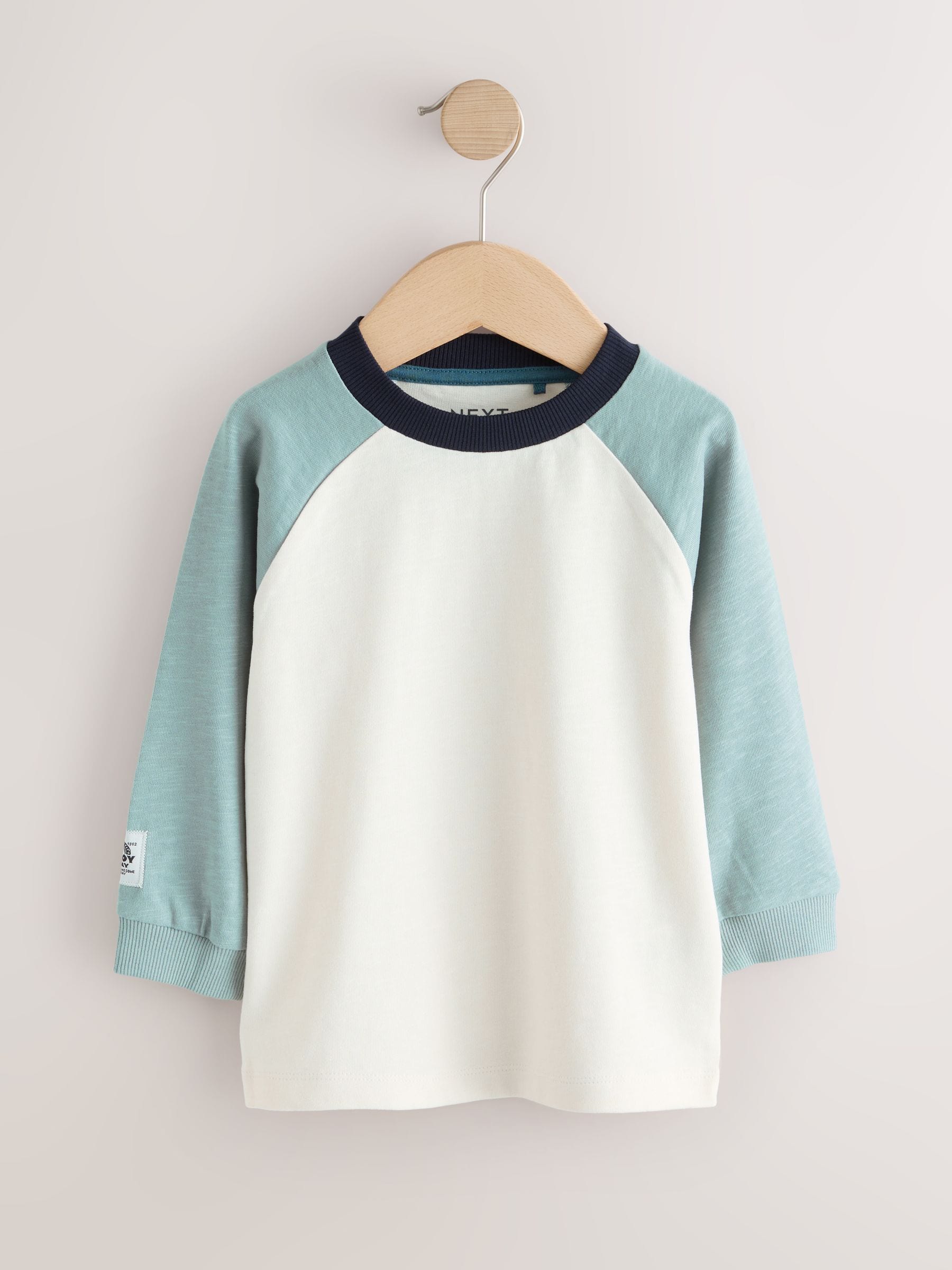 Dsiney Kidz - Multi Navy Long Sleeve Raglan T-Shirts 3 Pack (3mths-7yrs) image 3