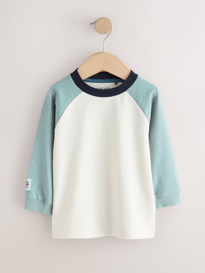 Dsiney Kidz - Multi Navy Long Sleeve Raglan T-Shirts 3 Pack (3mths-7yrs) image 3