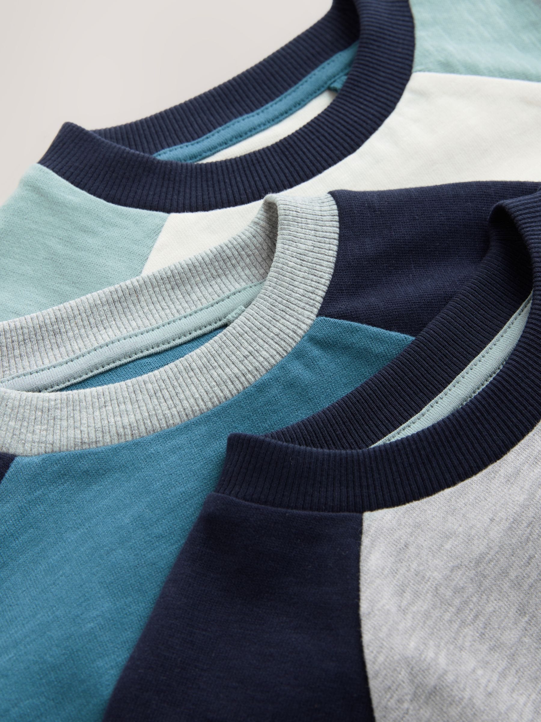 Dsiney Kidz - Multi Navy Long Sleeve Raglan T-Shirts 3 Pack (3mths-7yrs) image 6