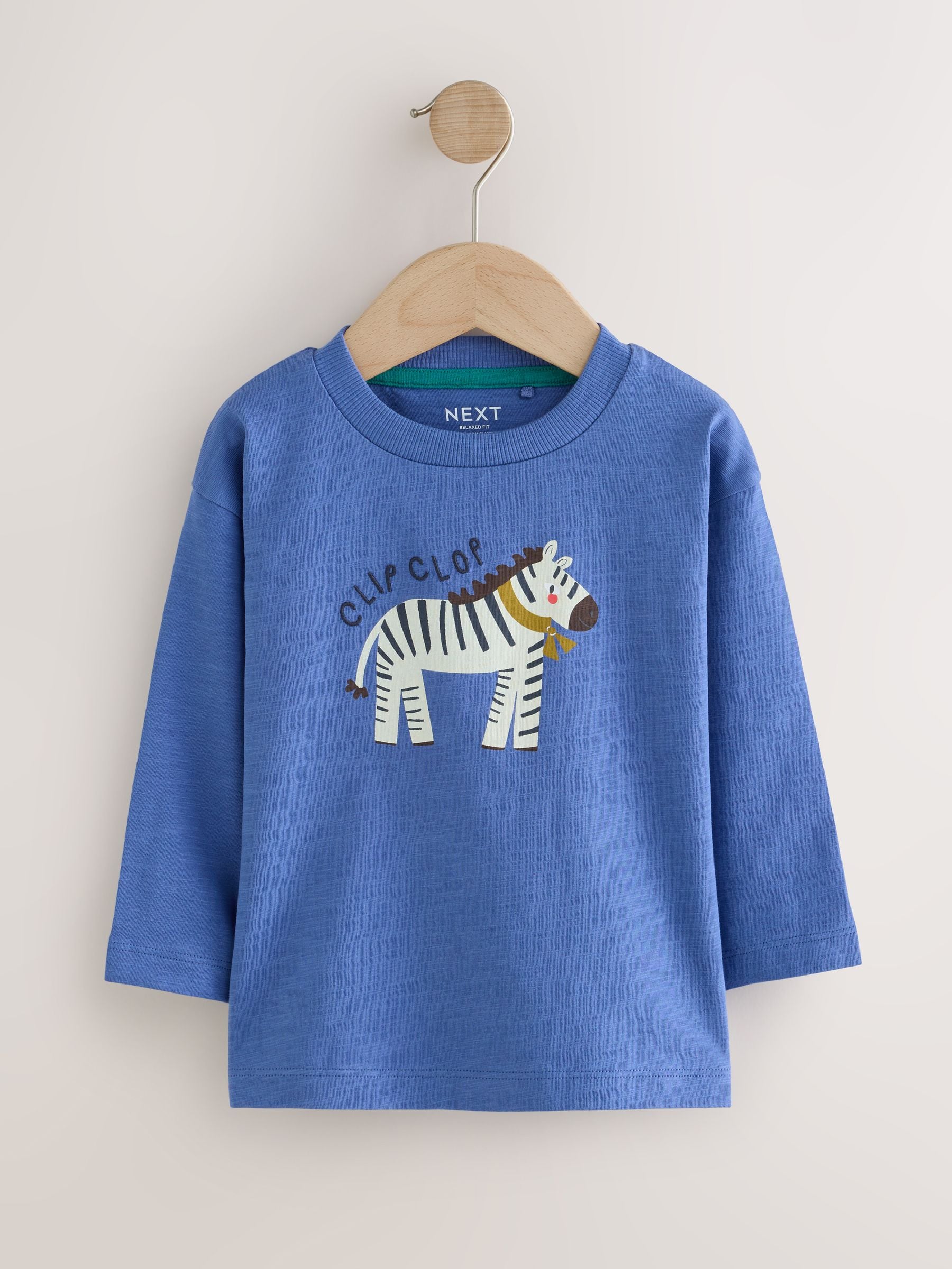 Dsiney Kidz - Green/Blue Animal Long Sleeve Graphic T-Shirts 3 Pack (3mths-7yrs) image 2