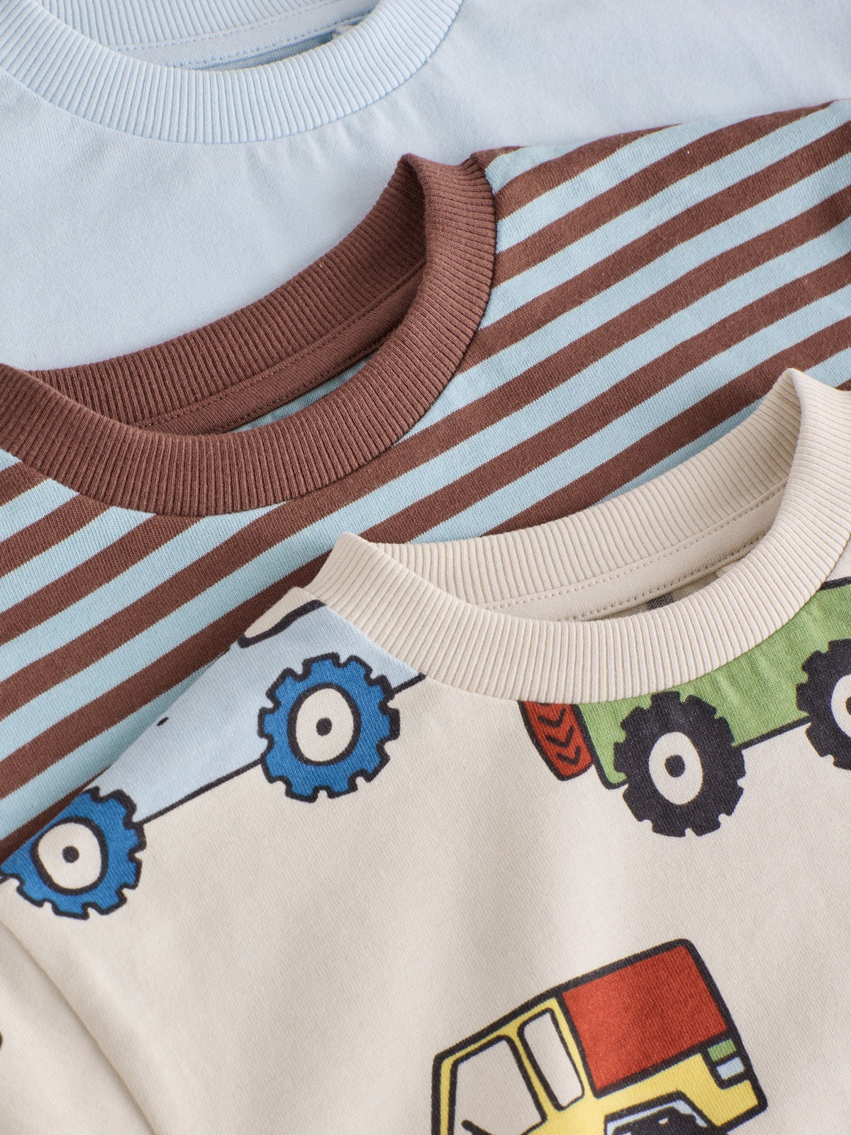 Dsiney Kidz - Blue Stripe Car Long Sleeve Graphic T-Shirts 3 Pack (3mths-7yrs) image 6