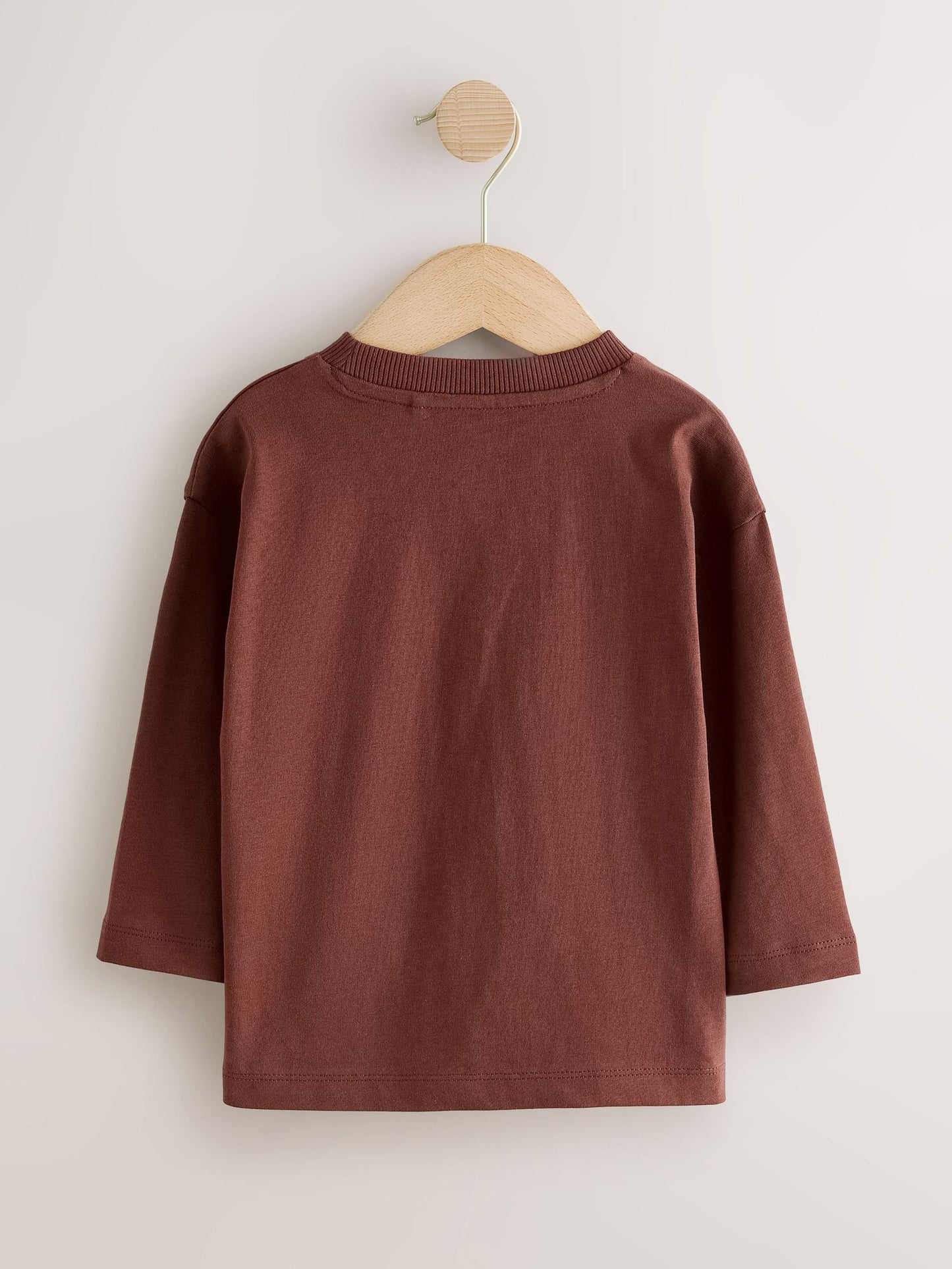 Dsiney Kidz - Chocolate Brown Mama's Bestie Slogan Long Sleeve Small Graphic Printed T-Shirt (3mths-7yrs) image 2
