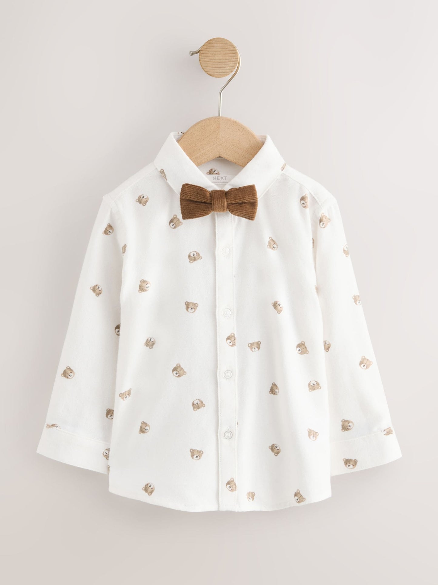 Tan Brown Bear Shirt Trousers Braces & Bow Tie Set (3mths-9yrs) image 7
