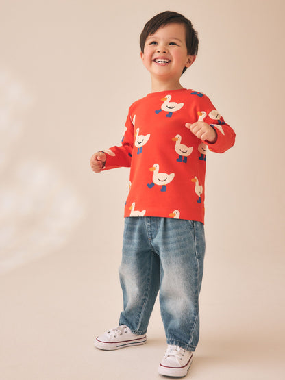 Dsiney Kidz - Red Duck Long Sleeve All Over Print T-Shirt (3mths-7yrs) image 2