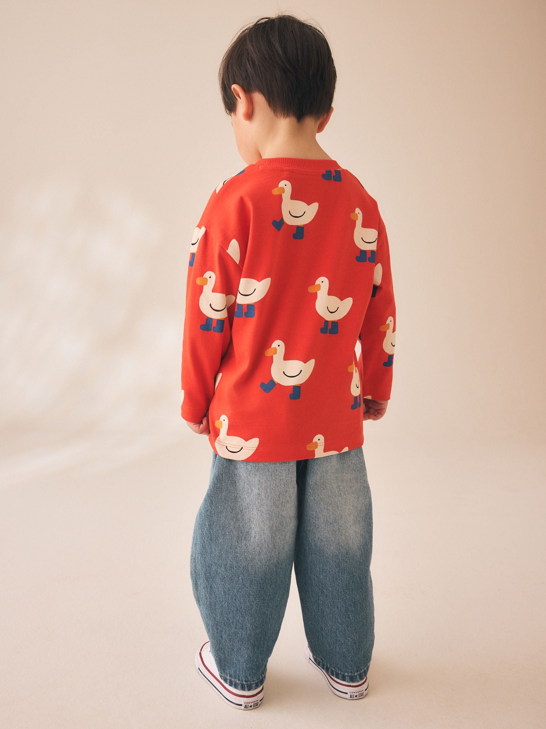 Dsiney Kidz - Red Duck Long Sleeve All Over Print T-Shirt (3mths-7yrs) image 3