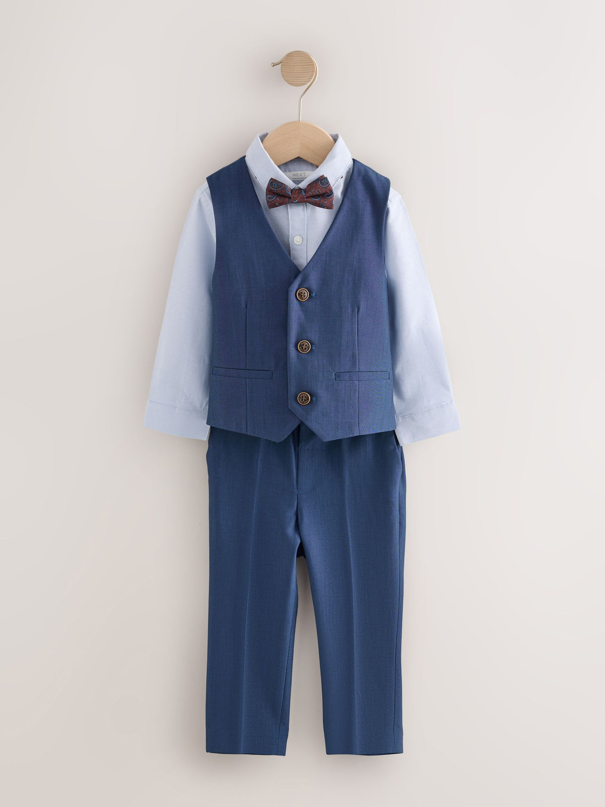 Dsiney Kidz - Navy Waistcoat Shirt Trousers & Bow Tie Set (3mths-9yrs) image 1