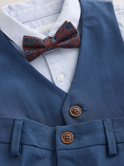 Dsiney Kidz - Navy Waistcoat Shirt Trousers & Bow Tie Set (3mths-9yrs) image 4