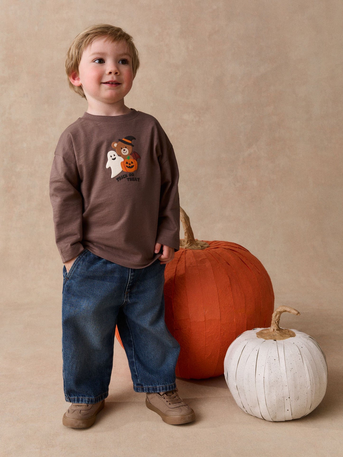 Dsiney Kidz - Brown Character Trick or Treat Long Sleeve Halloween T-Shirt (3mths-7yrs) image 2