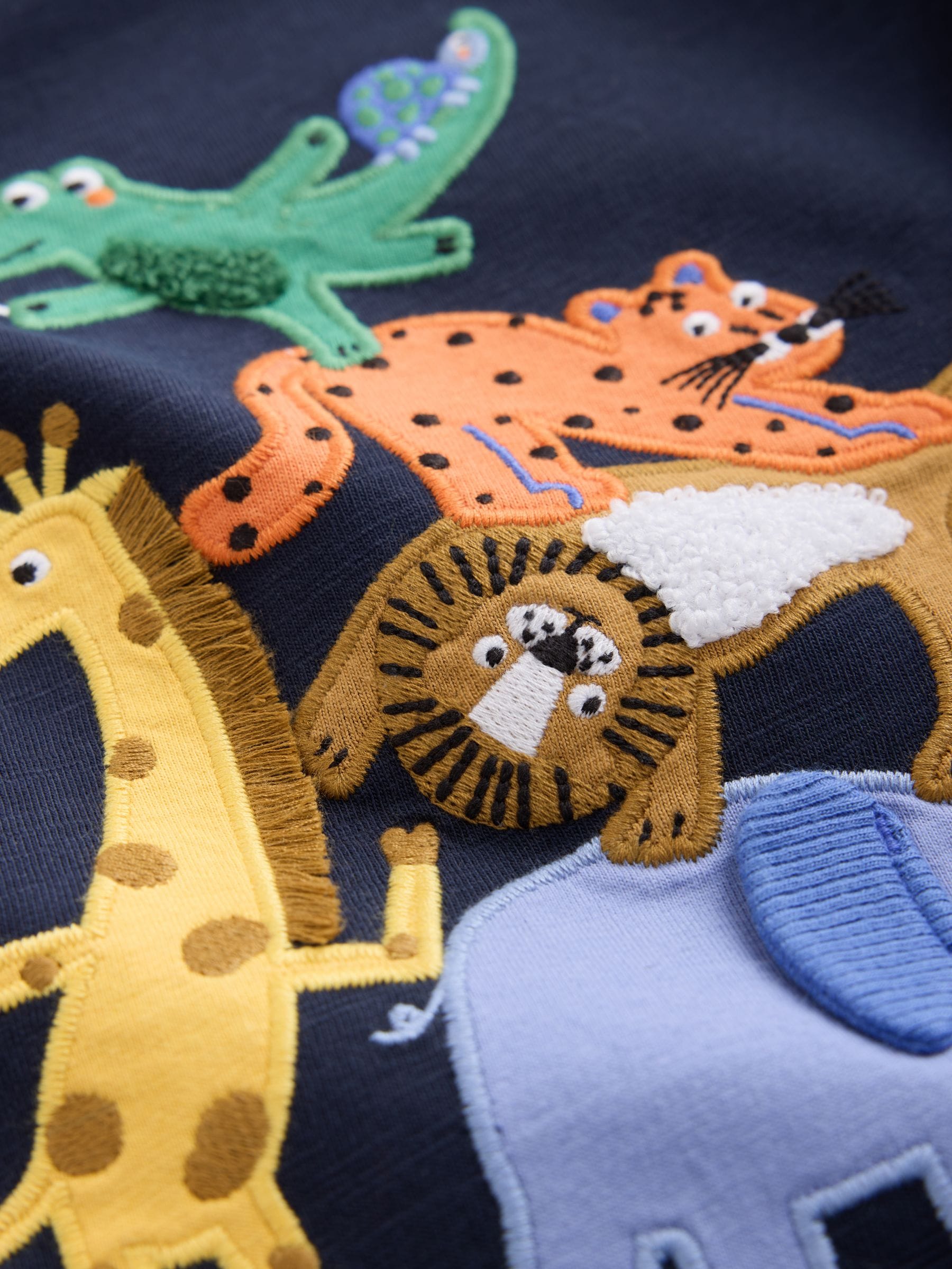 Dsiney Kidz - Dark Navy Safari Animal Long Sleeve Appliqué T-Shirt (3mths-7yrs) image 7