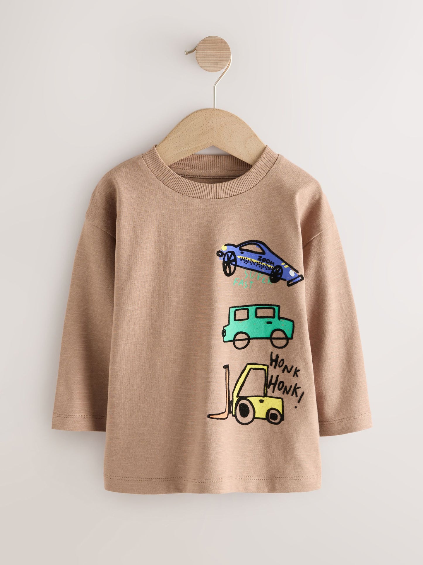 Dsiney Kidz - Brown Transport Long Sleeve Back Graphic T-Shirt (3mths-10yrs) image 5